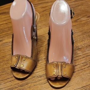 Tory Burch all Leather Slingback Sandals Size 7.5